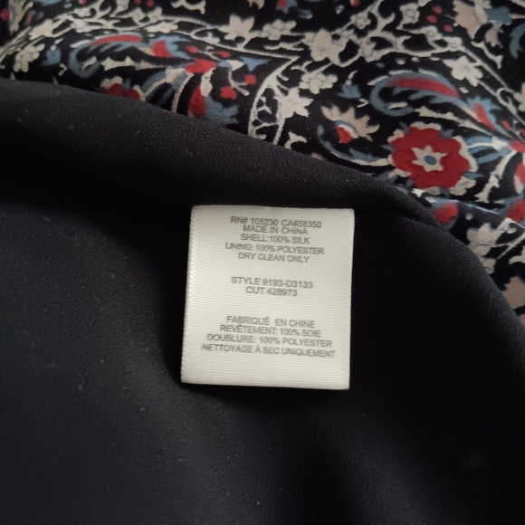 JOIE Silk Chiffon Tiered Floral JAMIRA Dress in Caviar M - Picture 5 of 5